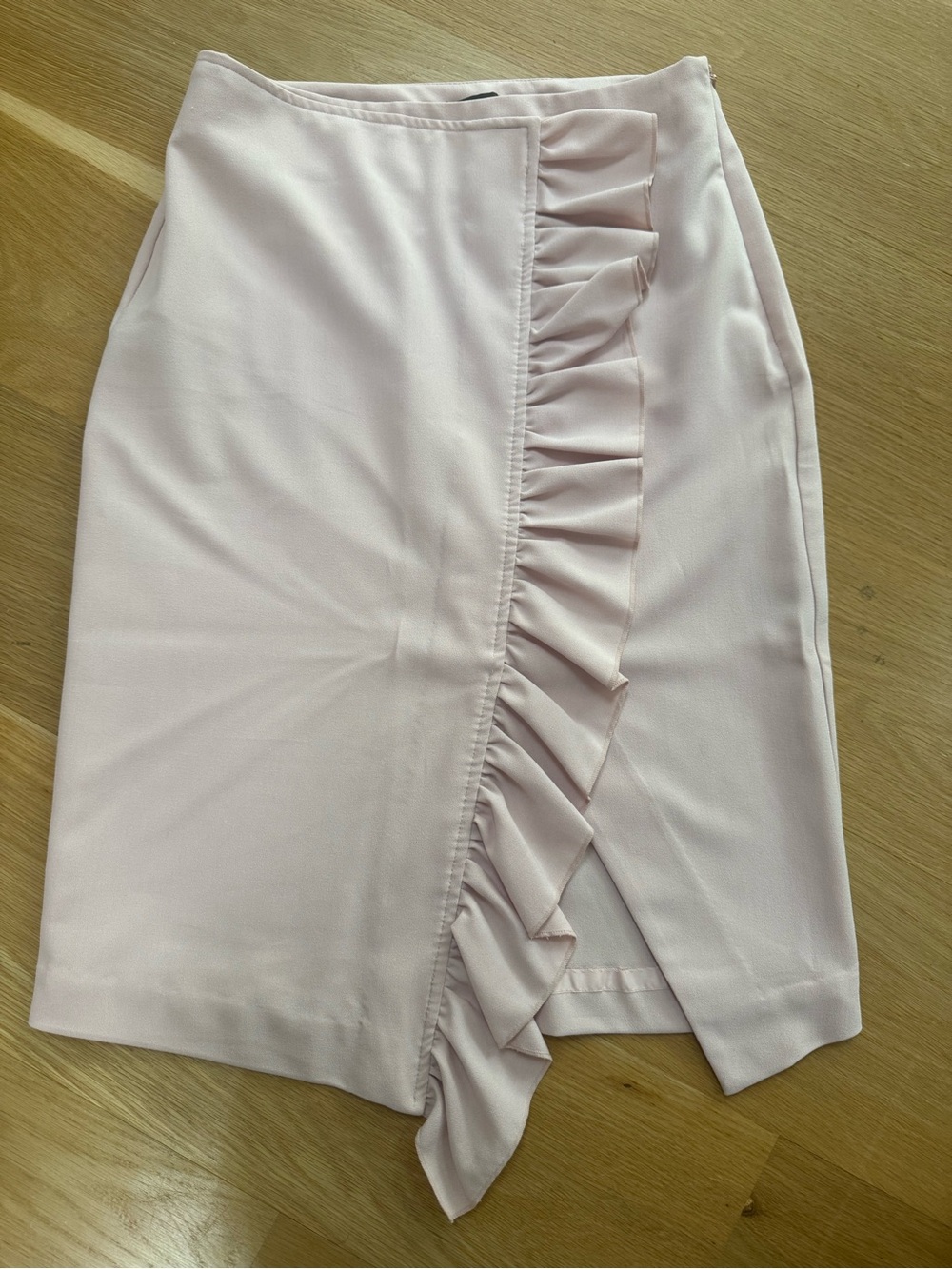 Worthington Light Pink Ruffle Pencil Skirt - Picture 2 of 5